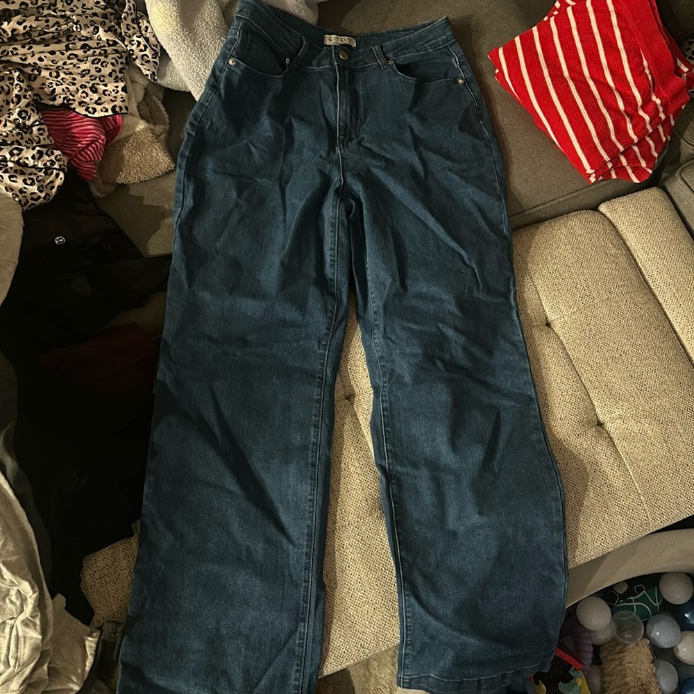 Blue jeans wide leg